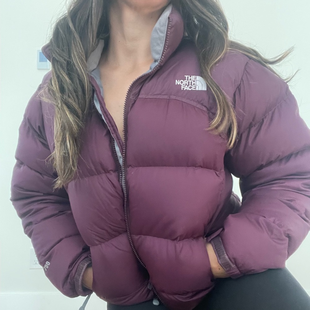 North Face 700 Nupste Puffer maroon Jacket womens large